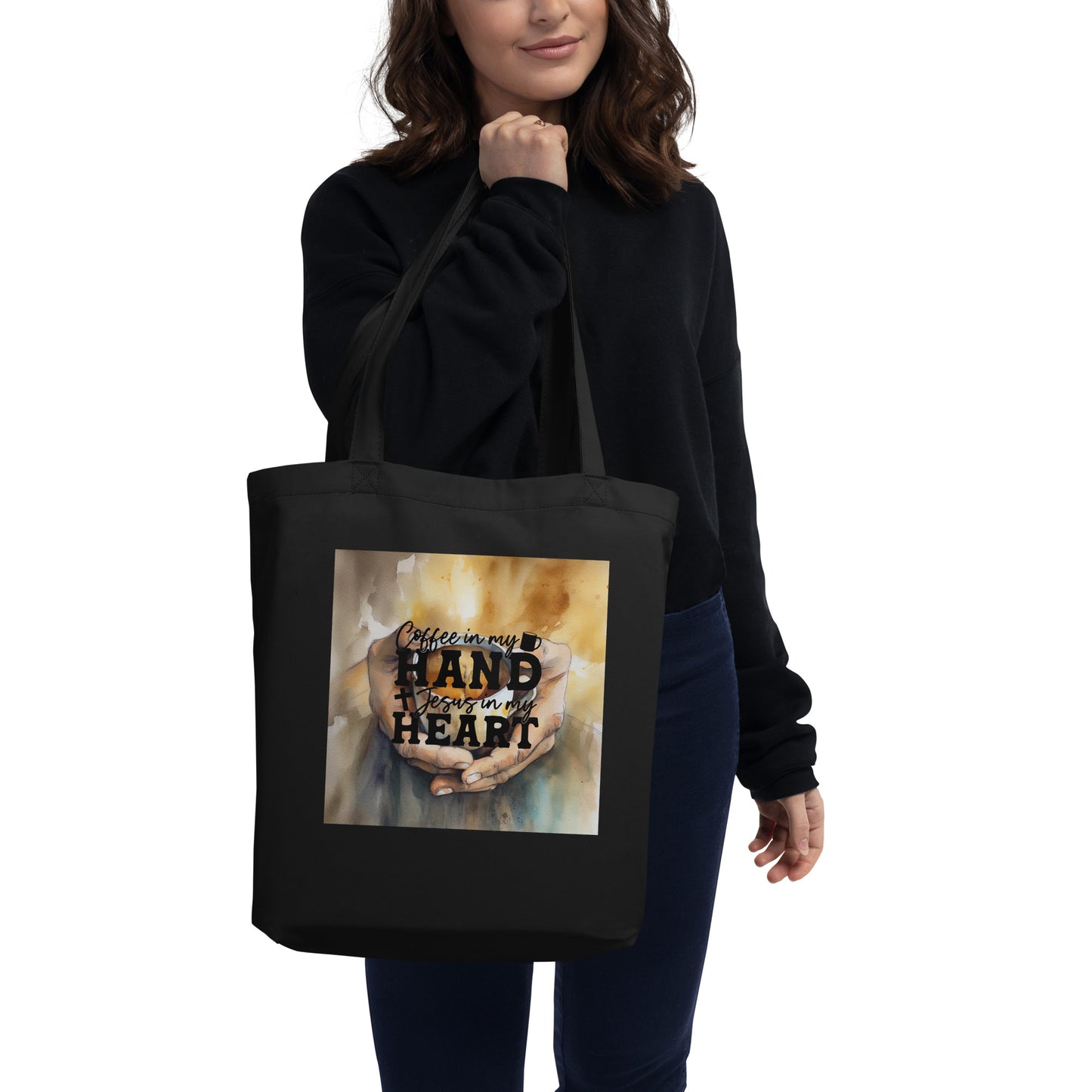 Coffee In My Hand Jesus In My Heart Eco Tote Bag