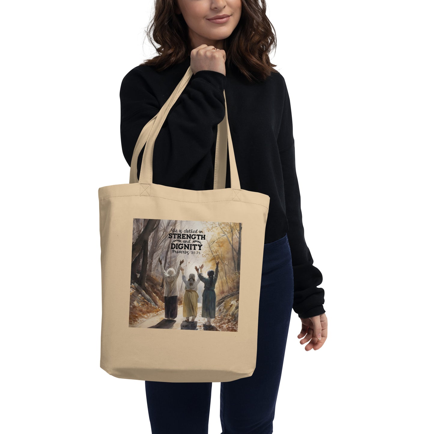 She Is Clothed In Strength and Dignity Eco Tote Bag