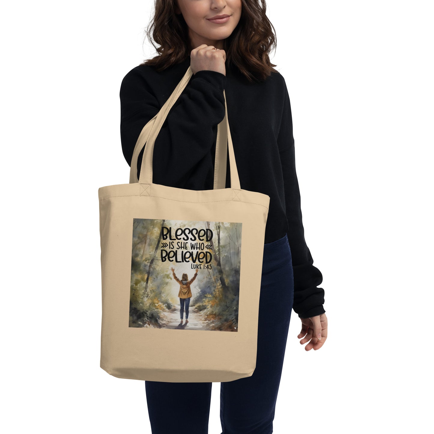 Blessed Is She Who Believed Eco Tote Bag