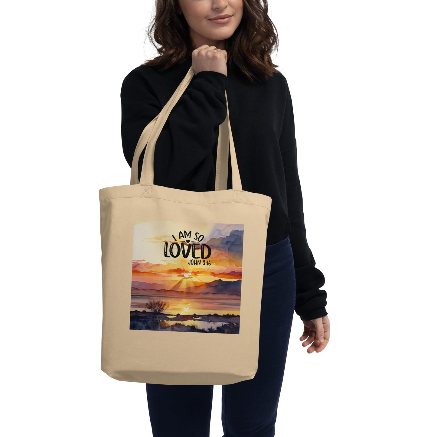 I Am So Loved John 3:16 Eco Tote Bag