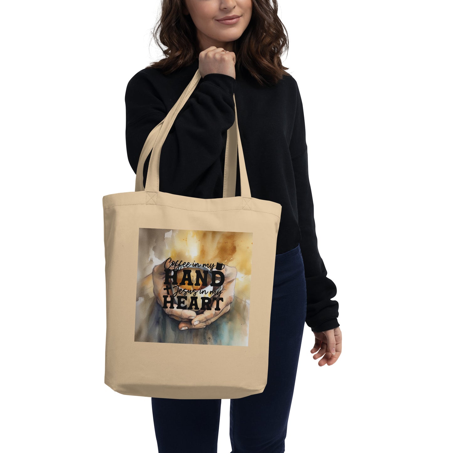 Coffee In My Hand Jesus In My Heart Eco Tote Bag