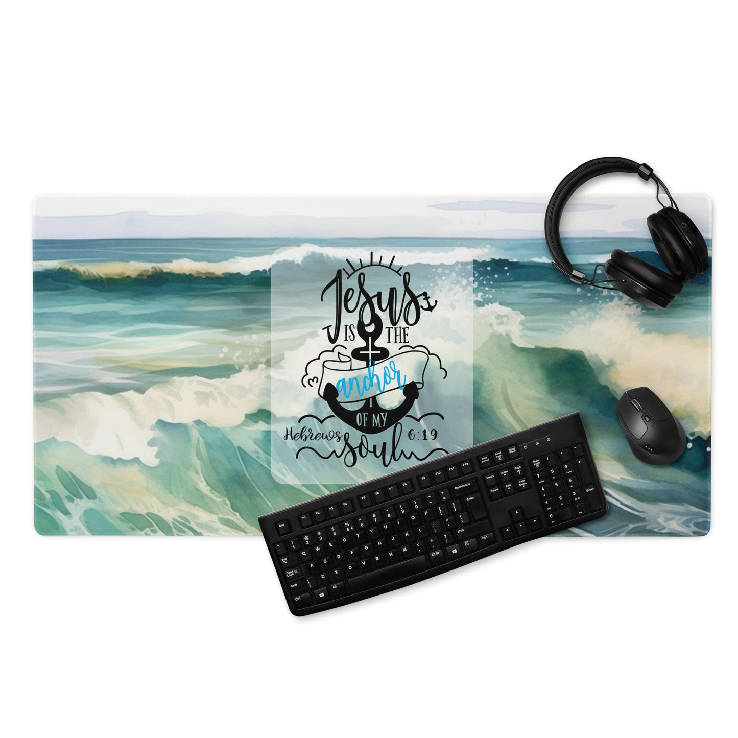 Jesus Is The Anchor To My Soul Gaming mouse pad