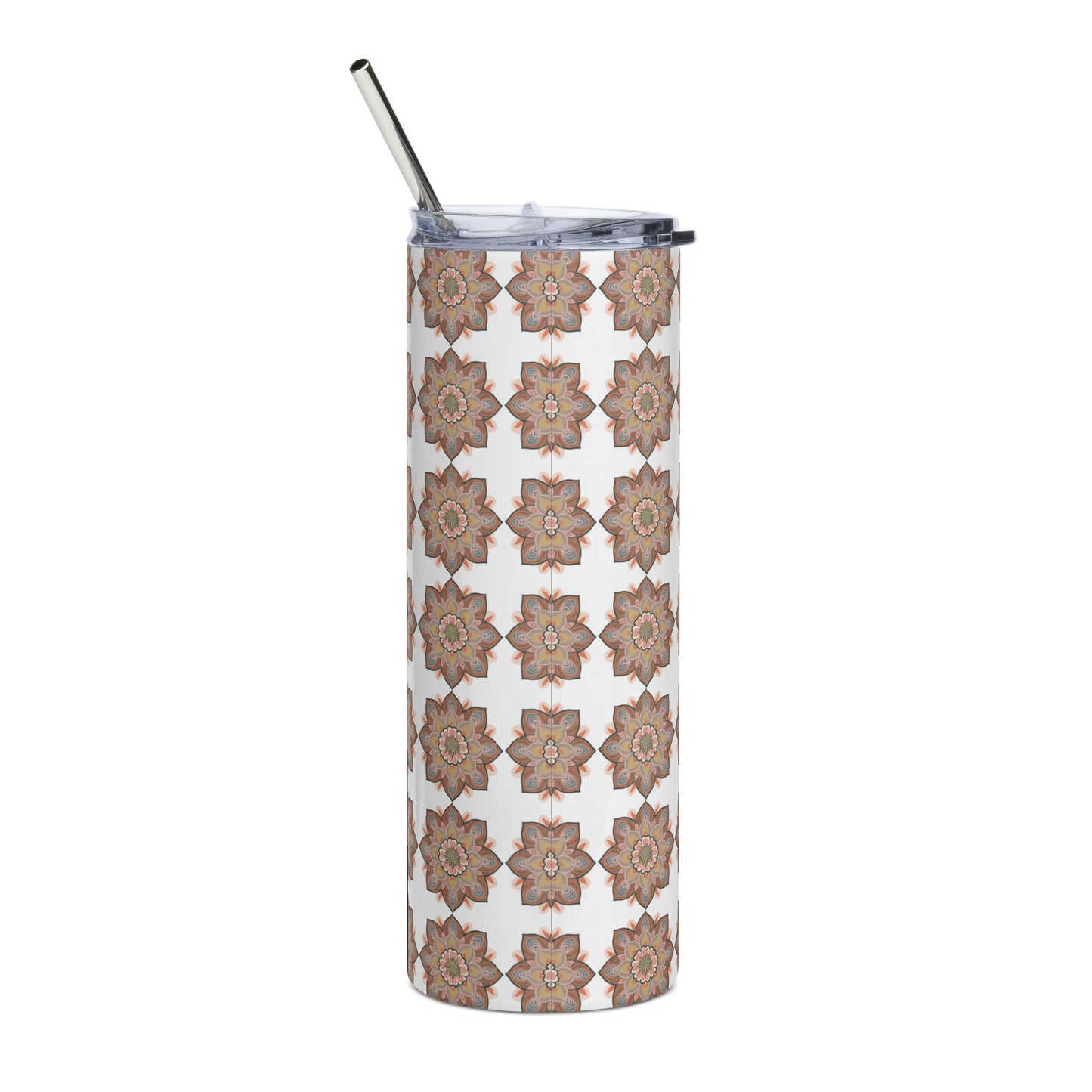 Modern Boho Mandala 20 oz Stainless steel tumbler