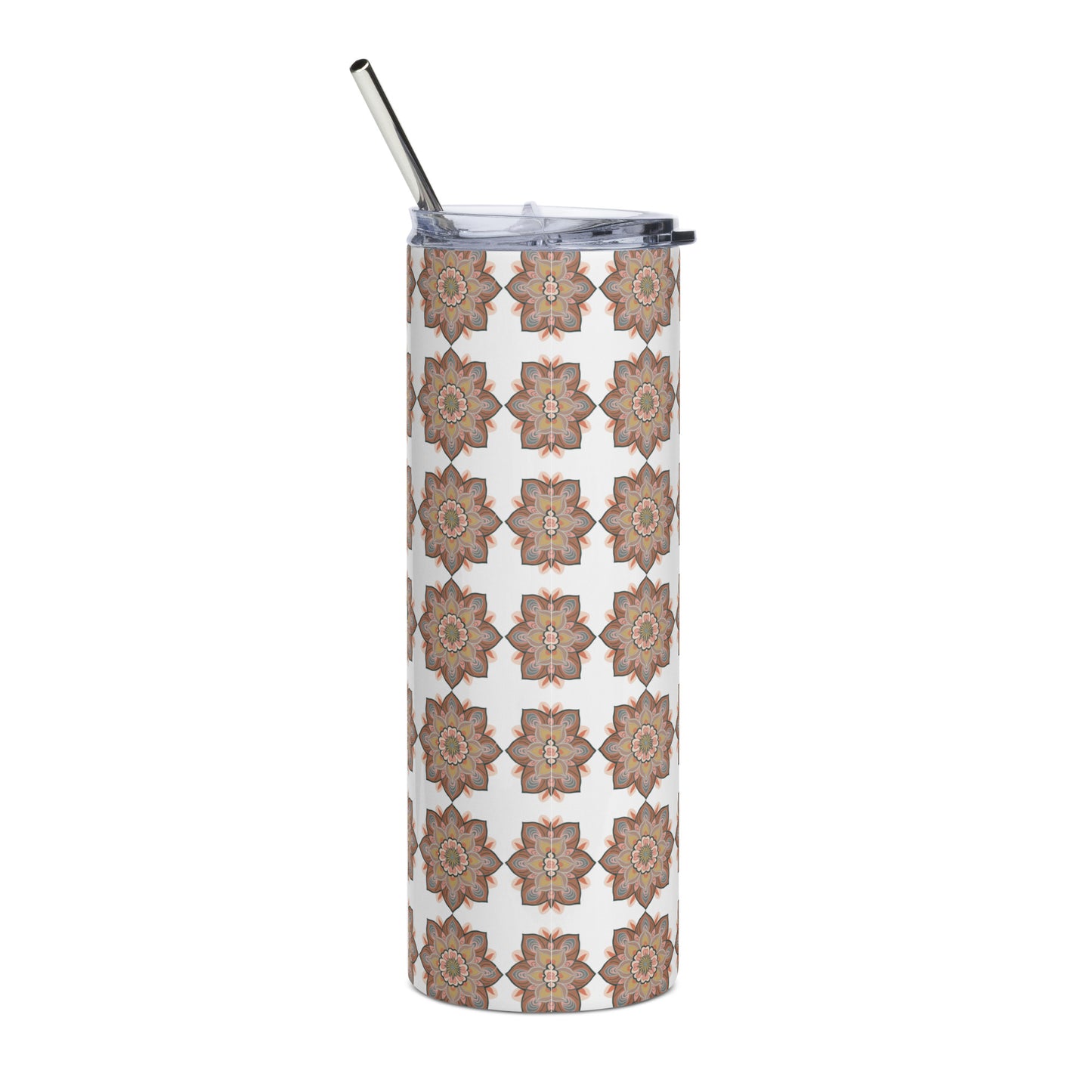 Modern Boho Mandala 20 oz Stainless steel tumbler