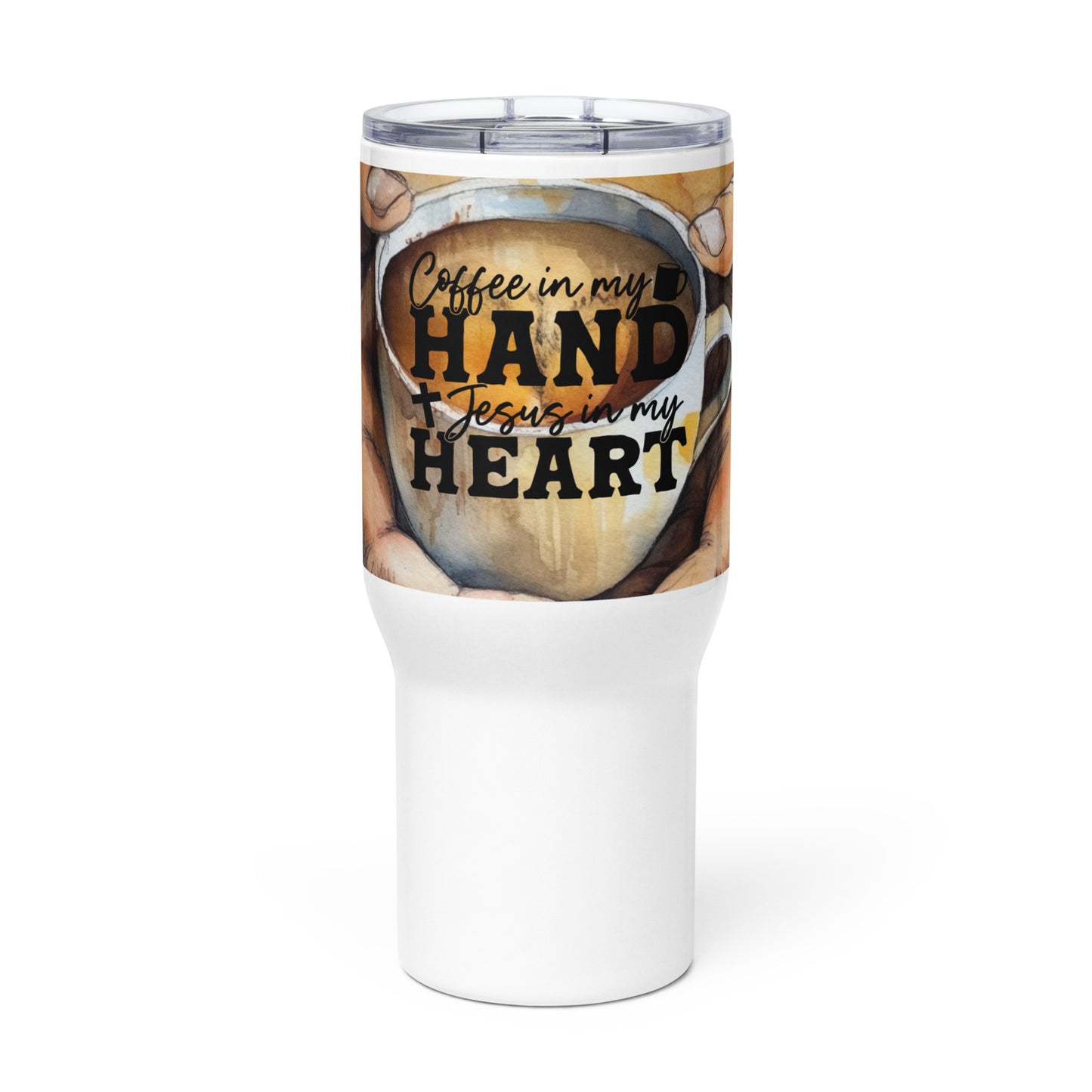 Coffee In My Hand and Jesus In My Heart 25 oz Travel Mug