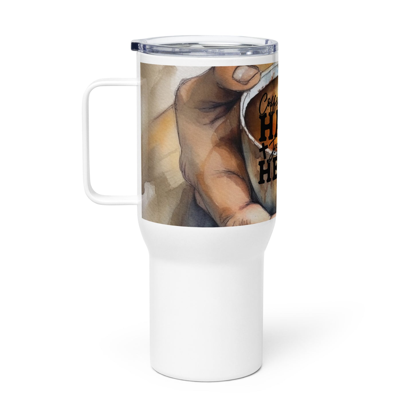 Coffee In My Hand and Jesus In My Heart 25 oz Travel Mug