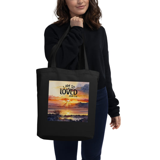 I Am So Loved John 3:16 Eco Tote Bag