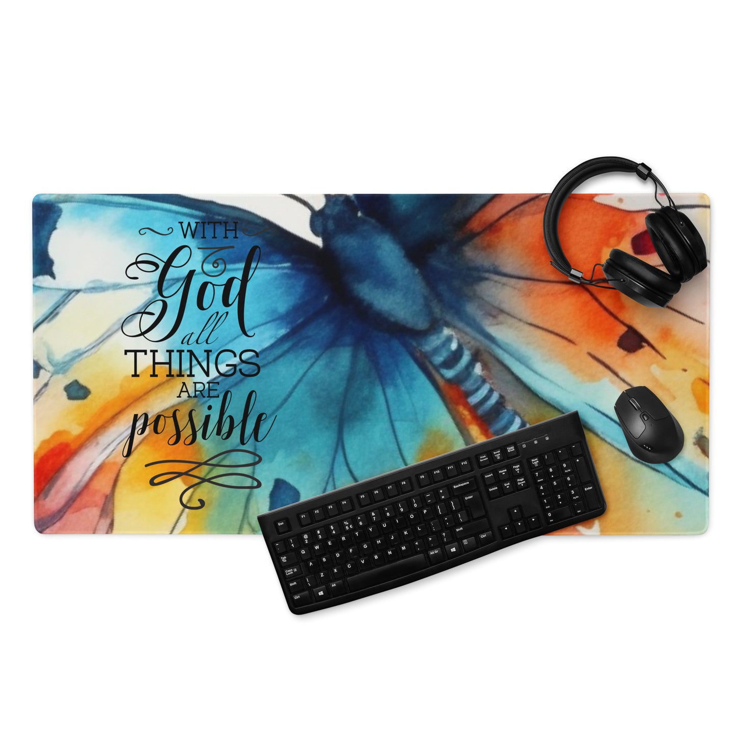 With God All Things Are Possible Gaming Mouse Pad