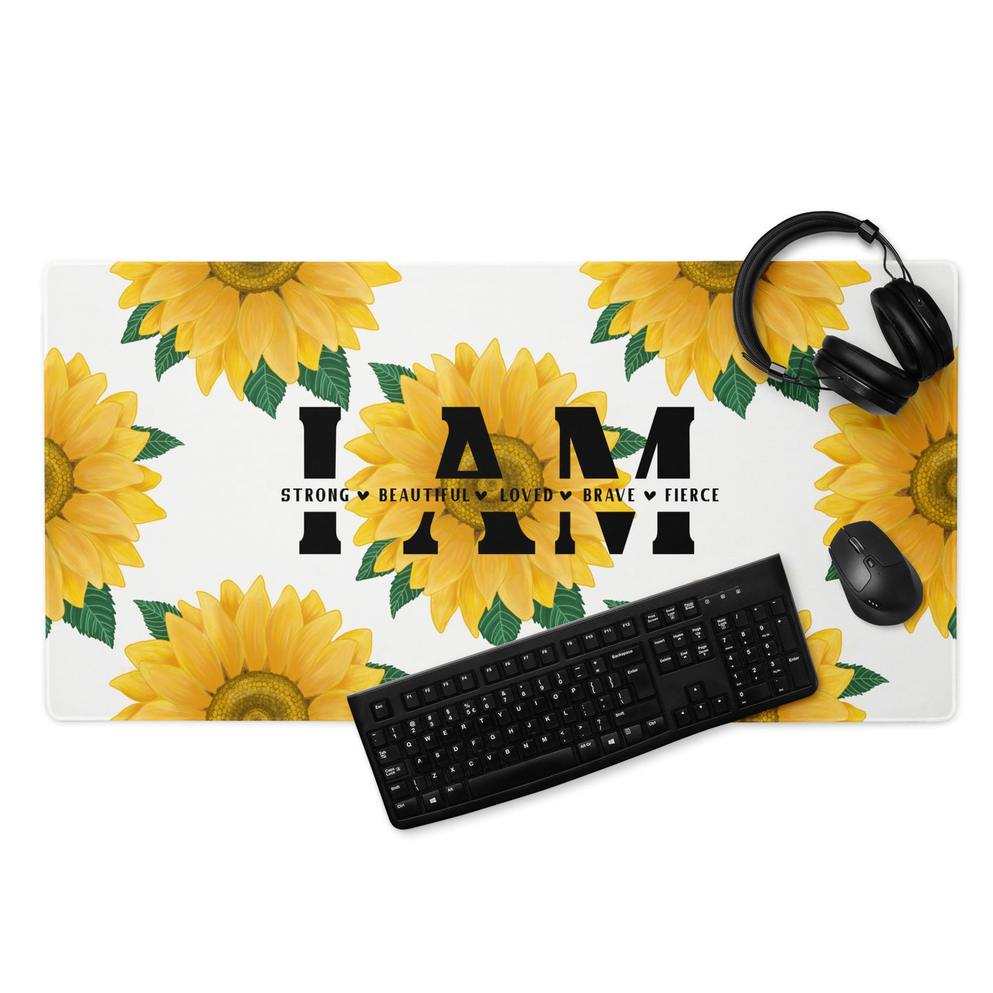 I Am - Sunflower Gaming mouse pad