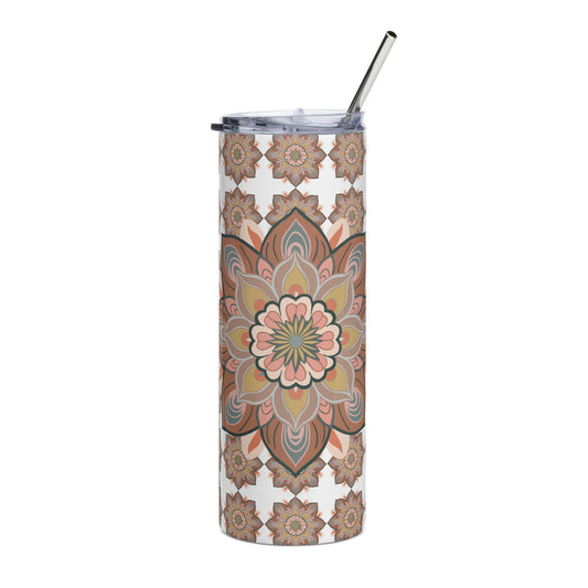 Modern Boho Mandala 20 oz Stainless steel tumbler