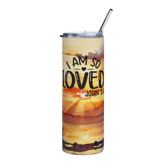 I Am So Love John 3:16 20 oz Stainless steel tumbler