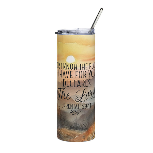 For I Know The Plans I Have For You 20 oz Stainless steel tumbler