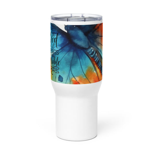 With God All Things Are Possible 25 oz Travel Mug