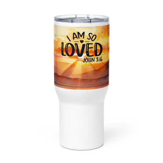 I Am So Loved John 3:16  25 oz Travel Mug